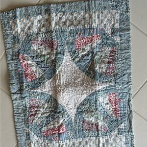 “American Pacific” Amanda’s Fan pattern. Hand stitched sham.